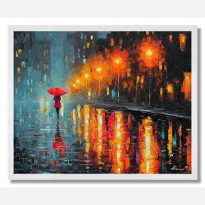 THE RED UMBRELLA - FRAMED