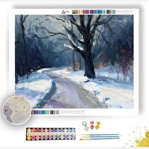 THE SNOWY PATH - Paint by Numbers Full Kit