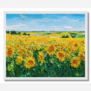 THE SUNFLOWER FIELD - FRAMED