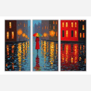 RED CITY REFLECTION - SET OF 3
