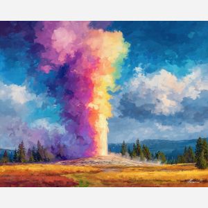 YELLOWSTONE GEYSER BURST