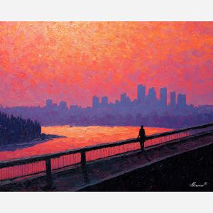 CITY SCAPE SUNSET GLOW