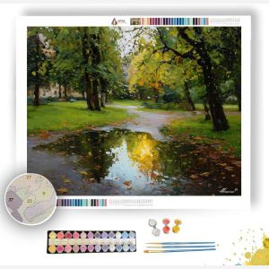 RAIN-SOAKED PARK - Paint by Numbers Full Kit