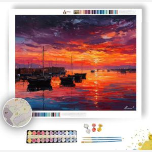 SUNSET HARBOR - Paint by Numbers Full Kit