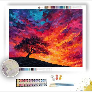 FLAMING SKY - Paint by Numbers Full Kit
