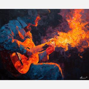FLAMING GUITAR