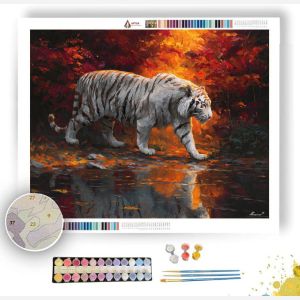 SILVER TIGER - Paint by Numbers Full Kit
