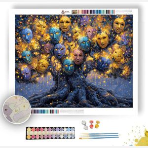 MASKED TREE - Paint by Numbers Full Kit