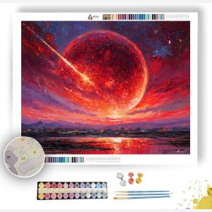 CRIMSON ORBIT - Paint by Numbers Full Kit