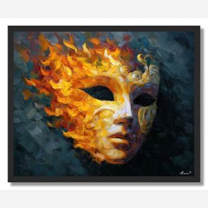 BURNING MASK - FRAMED