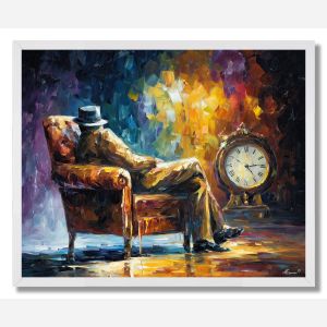 MELTED CLOCK - FRAMED