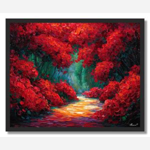 CRIMSON GARDEN - FRAMED