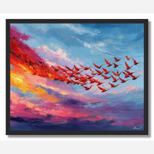 CRIMSON FLIGHT - FRAMED