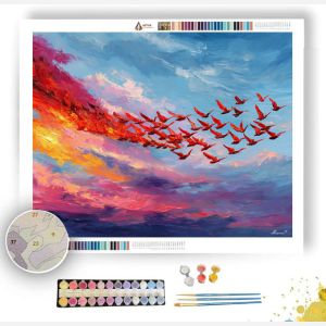 CRIMSON FLIGHT - Paint by Numbers Full Kit