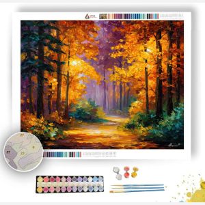 SUNLIT AUTUMN PASSAGE - Paint by Numbers Full Kit