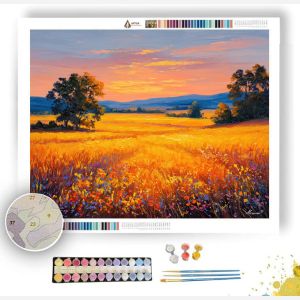 GOLDEN EVENING FIELDS - Paint by Numbers Full Kit