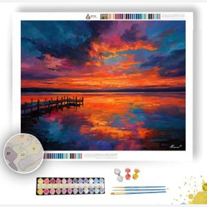 RAINBOW SUNSET REFLECTIONS - Paint by Numbers Full Kit