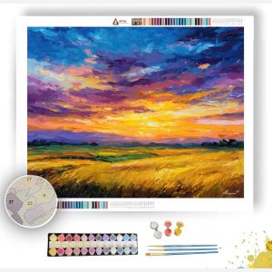 SUNSET FIELDS OF JOY - Paint by Numbers Full Kit
