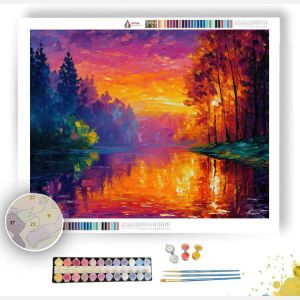 SUNRISE OVER RIVER - Paint by Numbers Full Kit