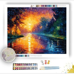 SUNRISE RIVER GLOW - Paint by Numbers Full Kit