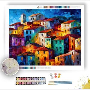 THE COLORFUL VILLAGE - Paint by Numbers Full Kit