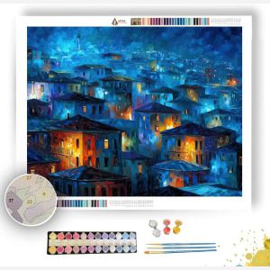 THE BLUE VILLAGE SKY - Paint by Numbers Full Kit