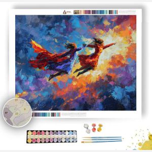 FANTASY IN RED AND BLUE - Paint by Numbers Full Kit