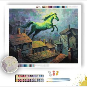 THE GREEN HORSE SKY - Paint by Numbers Full Kit