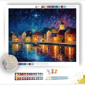 STARRY VILLAGE NIGHT - Paint by Numbers Full Kit
