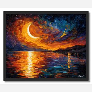 THE GOLDEN MOON SKY - FRAMED