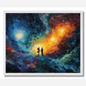 LOVERS IN THE COSMOS - FRAMED