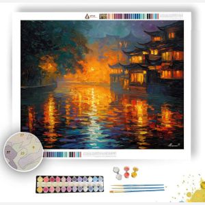 RIVER OF SILK AND FIRE - Paint by Numbers Full Kit