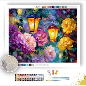 PEONY FESTIVAL LIGHTS - Paint by Numbers Full Kit