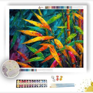 BAMBOO IN THE LIGHT RAIN - Paint by Numbers Full Kit