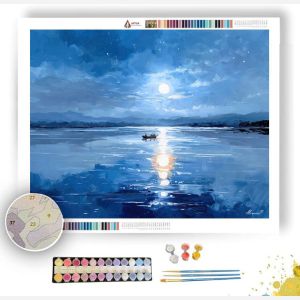 MOON OVER STILL WATER - Paint by Numbers Full Kit