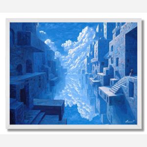 THE BLUE DREAMSCAPE - FRAMED