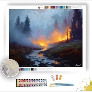 MIST AND FIRELIGHT - Paint by Numbers Full Kit