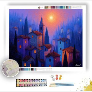 MOONLIGHT VILLAGE - Paint by Numbers Full Kit