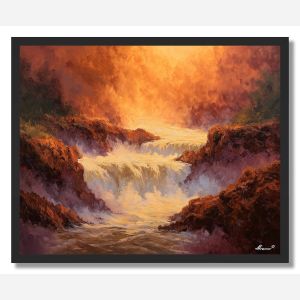 GOLDEN CASCADE - FRAMED