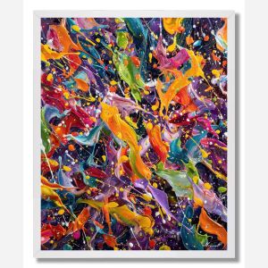 WHIRLING COLORS - FRAMED
