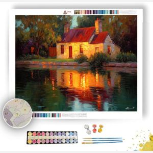 COTTAGE REFLECTION - Paint by Numbers Full Kit