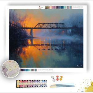 BRIDGE AT DAWN - Paint by Numbers Full Kit