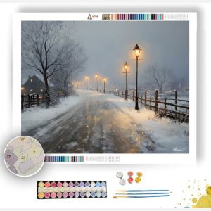FROSTED ROAD - Paint by Numbers Full Kit