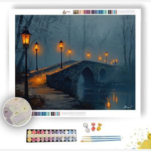 STONE BRIDGE AT NIGHT - Paint by Numbers Full Kit