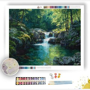 FOREST WATERFALL - Paint by Numbers Full Kit