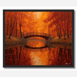 AUTUMN FOOTBRIDGE - FRAMED