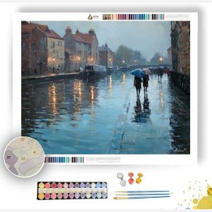 RAIN ON THE CANAL - Paint by Numbers Full Kit