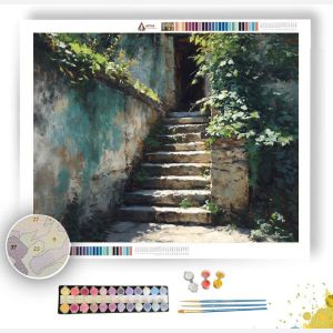 OLD STONE STEPS - Paint by Numbers Full Kit