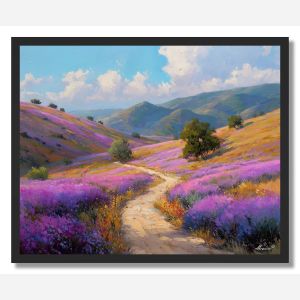 LILAC FIELD CROSSING - FRAMED