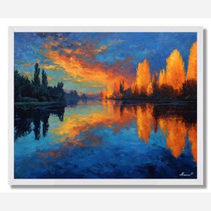 COBALT RIVERBANK - FRAMED